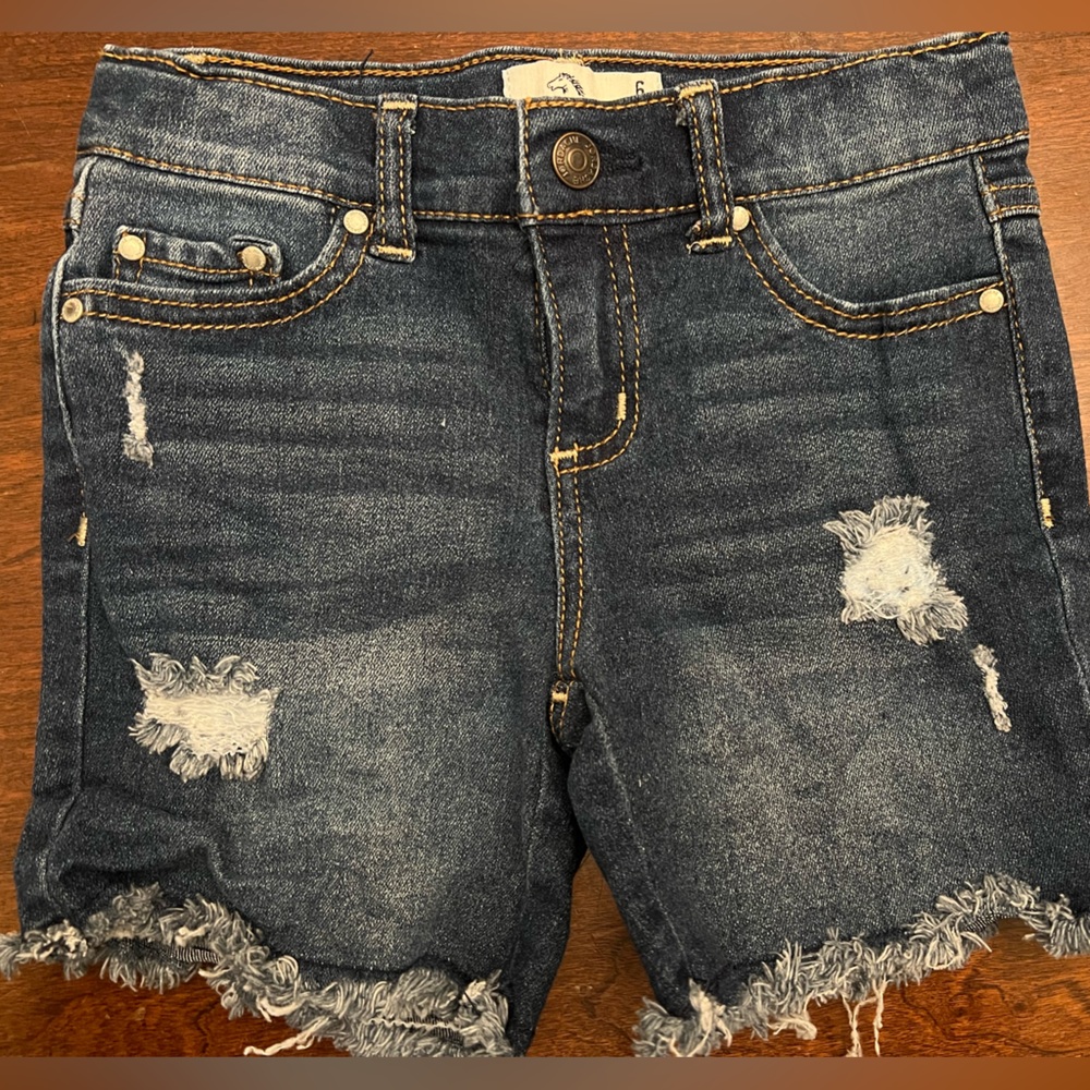 Girls, Jordache, cut off, denim shorts, adjustable waist